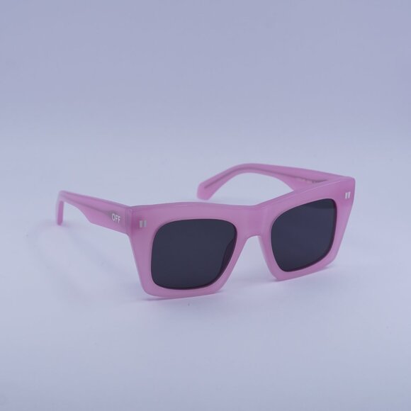 Off-White OERI13Y SELMA 3007 Sunglasses Pink Square Frame, Dark Grey Lenses main image 7
